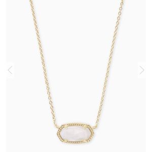 Kendra Scott Elisa Gold Pendant Necklace - white
